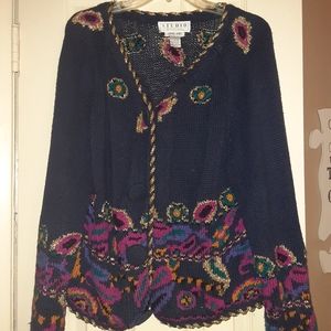 Michelle Stuart Sweater 52% Ramie 43% cotton Hand knit